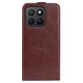 Honor X8c Vertikal Flip Taske med Kortholder - Brun