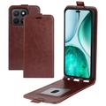 Honor X8c Vertikal Flip Taske med Kortholder - Brun