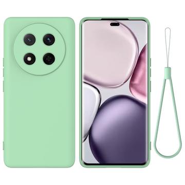 Honor X60 Pro/X9c/Magic7 Lite Flydende silikone cover med håndrem - grøn