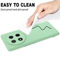 Honor X60 Pro/X9c/Magic7 Lite Flydende silikone cover med håndrem - grøn