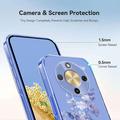 Honor X70/X9d/Magic8 Lite TPU-cover med blomstermønster - Lilla