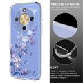 Honor X70/X9d/Magic8 Lite TPU-cover med blomstermønster - Lilla