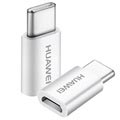 Højkvalitets Huawei AP52 microUSB / USB 3.1 Type-C adapter - Hvid