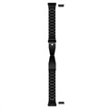 Huawei Band 6, Honor Band 6 Rustfrit Stål Rem - 37mm - Sort
