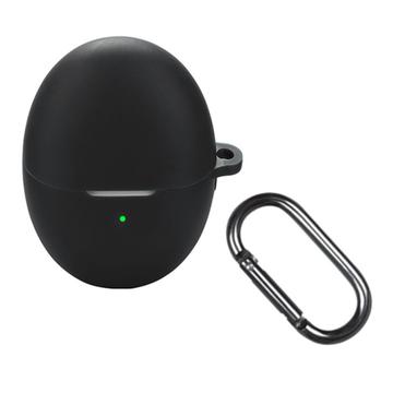 Huawei FreeBuds 6 Silikone Cover med Karabinhage - Sort