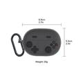 Huawei FreeBuds Pro 5 Retro Gamepad silikoneetui med karabinhage - Mørkegrå