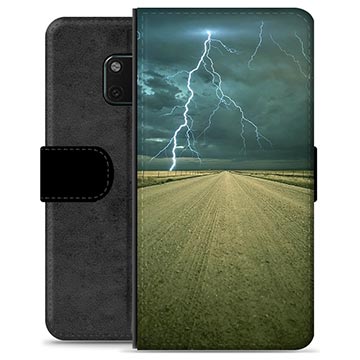 Huawei Mate 20 Pro Premium Flip Cover med Pung - Storm