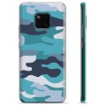 Huawei Mate 20 Pro TPU Cover - Blå Camouflage