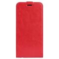 Huawei Mate 50 Vertikal Flip Taske med Kortholder - Rød