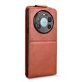 Huawei Mate 80 Pro Max lodret flip-etui med stativ - Brun
