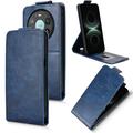 Huawei Mate 80 Pro Max lodret flip-etui med stativ - mørkeblå