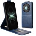 Huawei Mate 80 Pro Max lodret flip-etui med stativ - mørkeblå