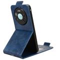 Huawei Mate 80 Pro Max lodret flip-etui med stativ - mørkeblå