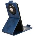 Huawei Mate 80/80 Pro lodret flip-etui med stativ - mørkeblå