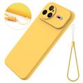 Huawei Nova 15 Pro Flydende silikone cover med håndrem - gul