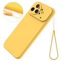 Huawei Nova 15 Ultra Flydende silikone cover med håndrem - gul