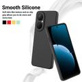 Huawei Nova Y73 Flydende silikone cover med håndrem - sort