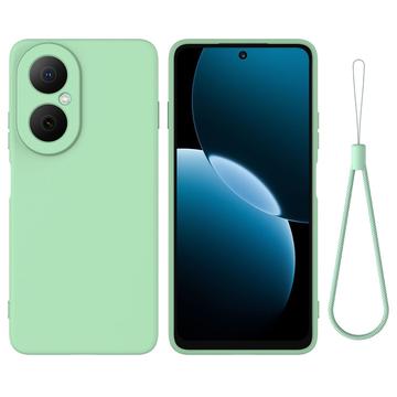 Huawei Nova Y73 Flydende silikone cover med håndrem - grøn