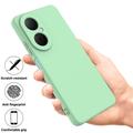 Huawei Nova Y73 Flydende silikone cover med håndrem - grøn