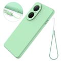 Huawei Nova Y73 Flydende silikone cover med håndrem - grøn