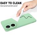 Huawei Nova Y73 Flydende silikone cover med håndrem - grøn