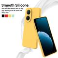 Huawei Nova Y73 Flydende silikone cover med håndrem - gul