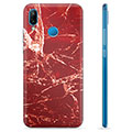 Huawei P20 Lite TPU Cover - Rød Marmor