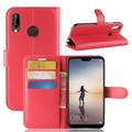 Huawei P20 Lite Pung Taske med Magnetisk Lukning - Rød