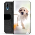 Huawei P20 Premium Flip Cover med Pung - Hund