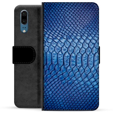 Huawei P20 Premium Flip Cover med Pung - Læder