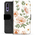 Huawei P20 Pro Premium Flip Cover med Pung - Floral