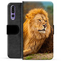 Huawei P20 Pro Premium Flip Cover med Pung - Løve