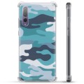 Huawei P20 Pro Hybrid Cover - Blå Camouflage