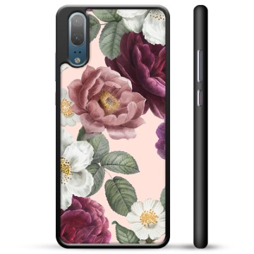 Huawei P20 Beskyttende Cover - Romantiske Blomster