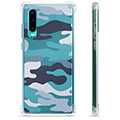 Huawei P30 Hybrid Cover - Blå Camouflage