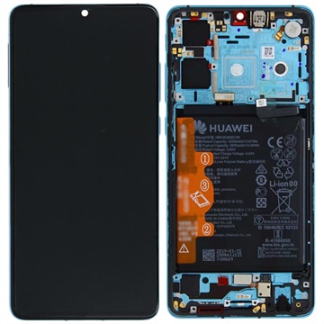 Huawei P30 LCD Skærm (Servicepakke) 02352NLN - Aurora Blå