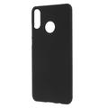 Huawei P30 Lite Gummibelagt Plastik Cover - Sort