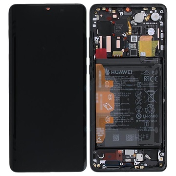 Huawei P30 Pro LCD Skærm (Servicepakke) 02352PBT - Sort