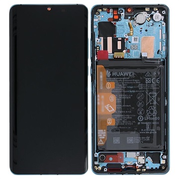 Huawei P30 Pro LCD Skærm (Servicepakke) 02352PGE - Aurora Blå