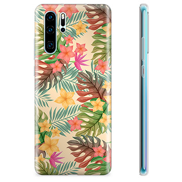 Huawei P30 Pro TPU Cover - Lyserøde Blomster