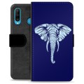 Huawei P30 Lite Premium Flip Cover med Pung - Elefant