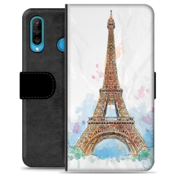 Huawei P30 Lite Premium Flip Cover med Pung - Paris