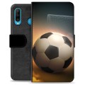 Huawei P30 Lite Premium Flip Cover med Pung - Fodbold