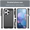 Huawei Pura 80 Børstet TPU Cover - Karbonfiber - Sort