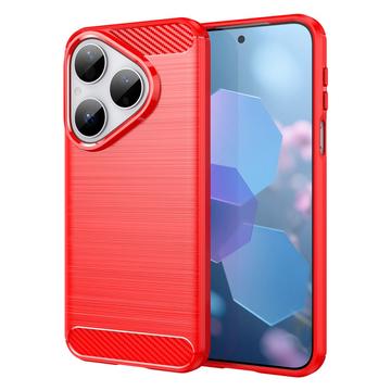 Huawei Pura 80 Børstet TPU Cover - Karbonfiber