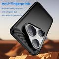 Huawei Pura 80 Pro/80 Pro+/80 Ultra Børstet TPU Cover - Karbonfiber - Sort