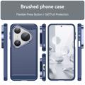 Huawei Pura 80 Pro/80 Pro+/80 Ultra Børstet TPU Cover - Karbonfiber
