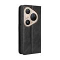 Huawei Pura 80 Pro/80 Pro+ Retro Pung Taske med Magnetisk Lukning - Sort