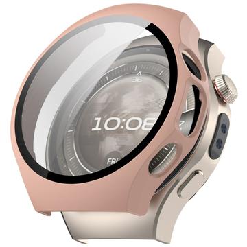 Huawei Watch 5 Plastikcover med Skærmbeskyttelse Hærdet Glas - 42mm - Pink