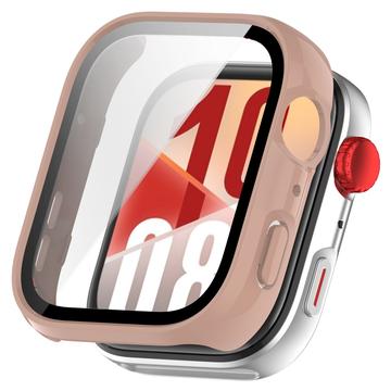 Huawei Watch Fit 4 Plastikcover med Skærmbeskyttelse Hærdet Glas - Pink